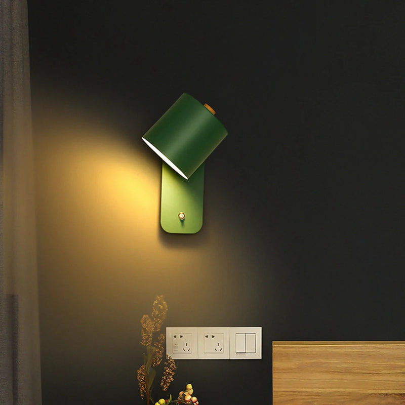Applique murale LED lampes lumières d'intérieur éclairage d'escalier nordique moderne chambre applique décor à la maison pour salon avec interrupteur applique murale