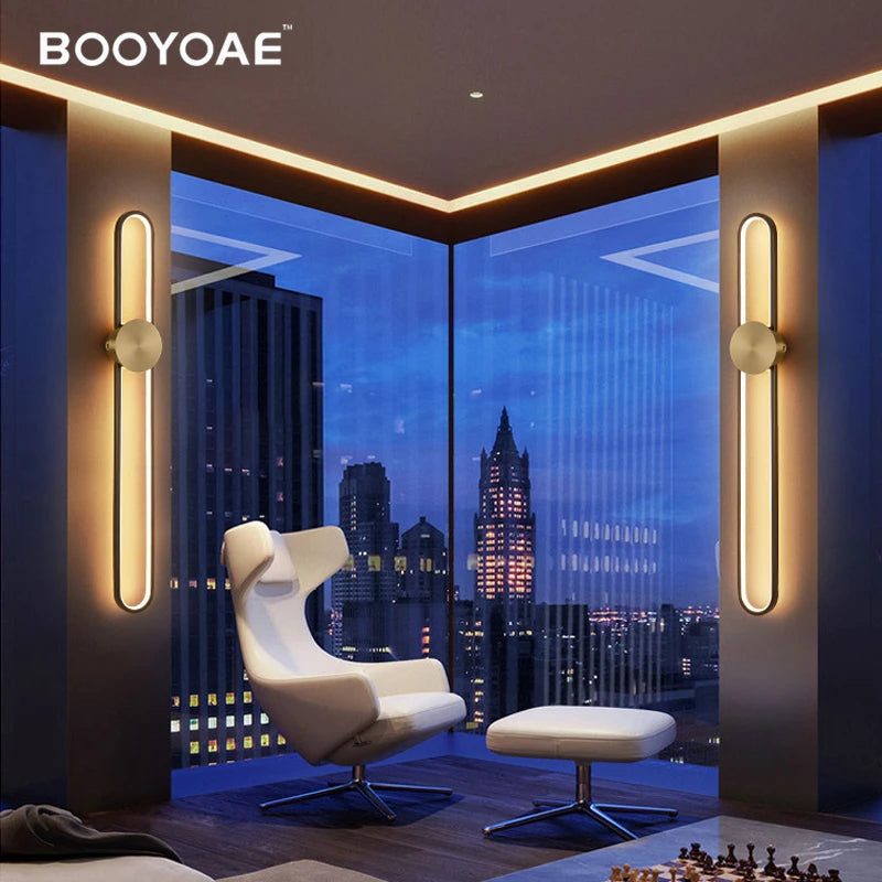 Appliques murales modernes pour chambre en aluminium chambre chevet design hôtel salon fond éclairage mural escalier applique applique murale - vue 4 sur 12