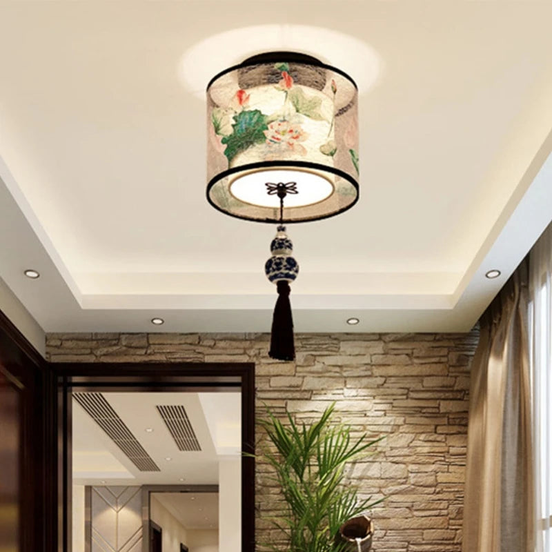 Plafonnier Led suspendu classique et Vintage chinois - vue 4 sur 10