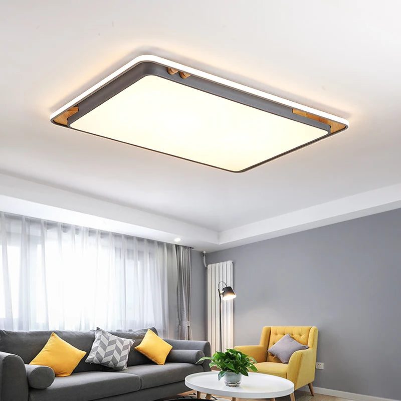 plafonniers contemporains macaron rectangle éclairage intérieur décoration - vue 3 sur 15