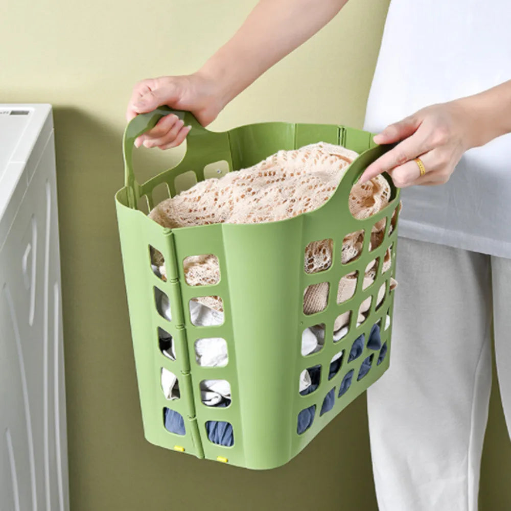 panier à linge pliable mural pour rangement de vêtements
