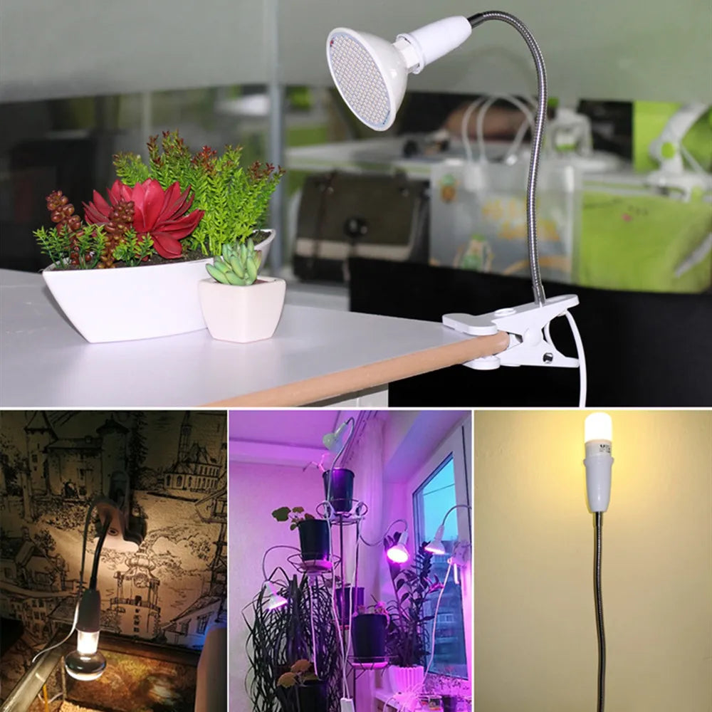 support de lampe led avec prise simple/double et interrupteur flexible - vue 11 sur 10