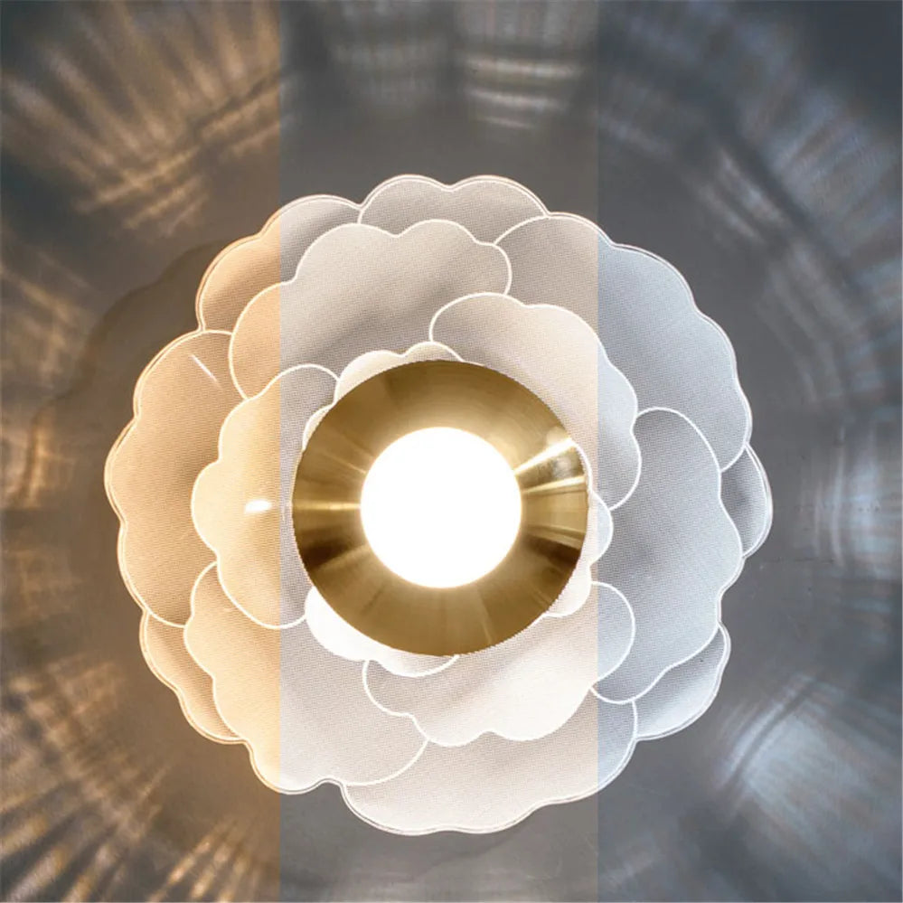 applique murale led moderne à fleurs interchangeables pour décoration intérieure - vue 6 sur 9