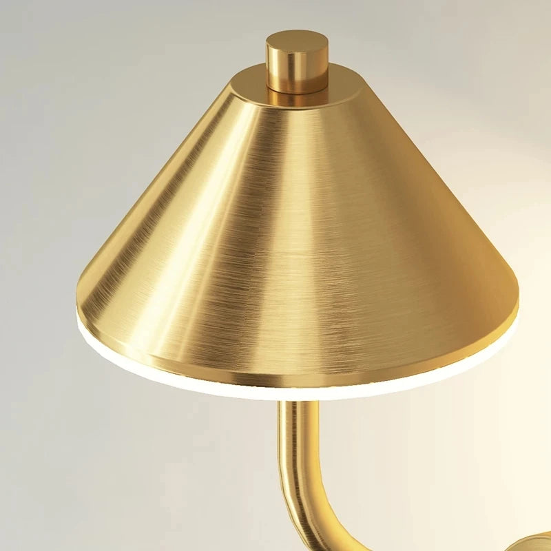 applique murale à led en forme de champignon en cuivre moderne - vue 6 sur 10