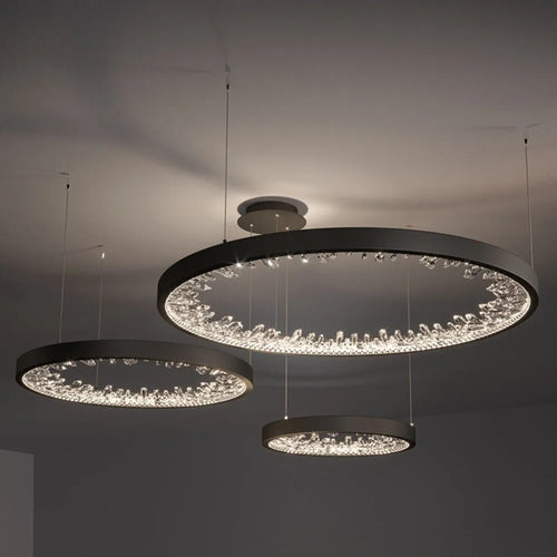 lustre design en cristal lumineux pour décoration moderne intérieure - vue 2 sur 20