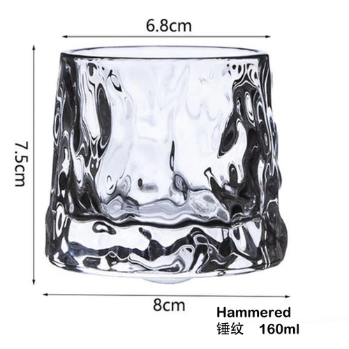 Verres whisky old fashioned motifs relief vintage bar