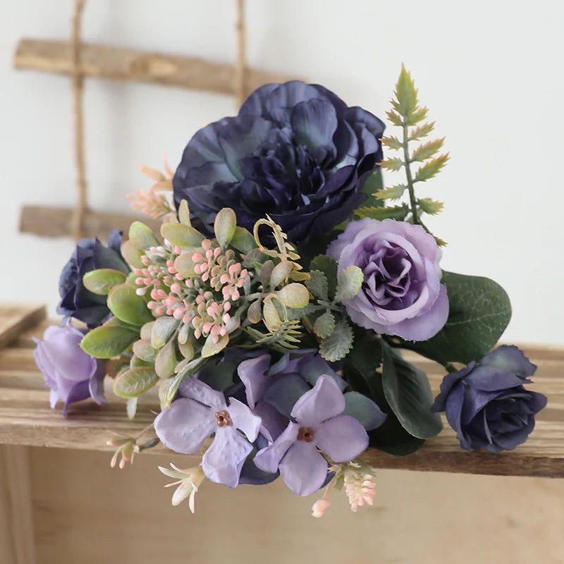 bouquet de pivoines artificielles pour mariage et décoration - vue 8 sur 12