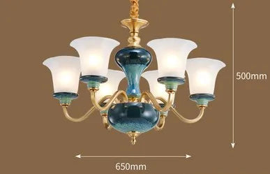 lustre en céramique et cuivre pour une ambiance moderne et simple - vue 11 sur 15