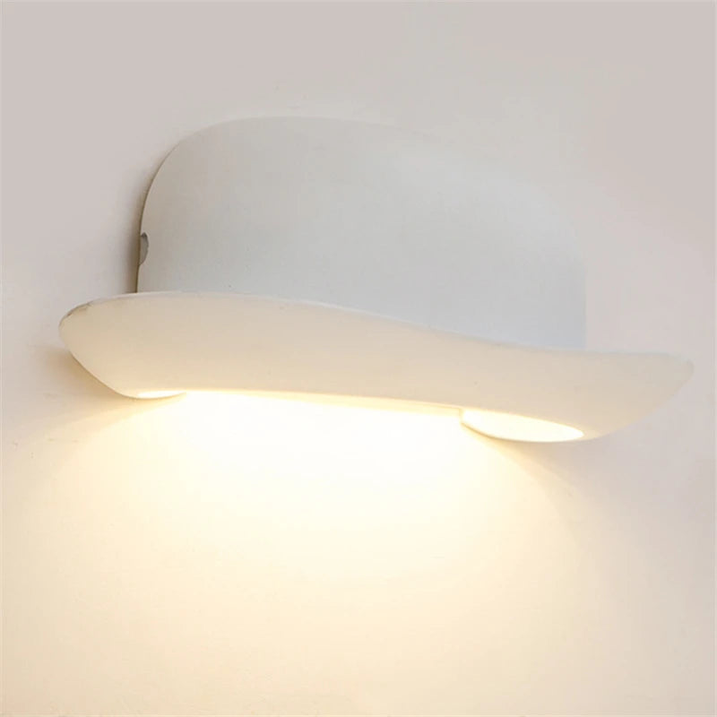 applique murale chapeau à LED aluminium design minimaliste - vue 5 sur 6