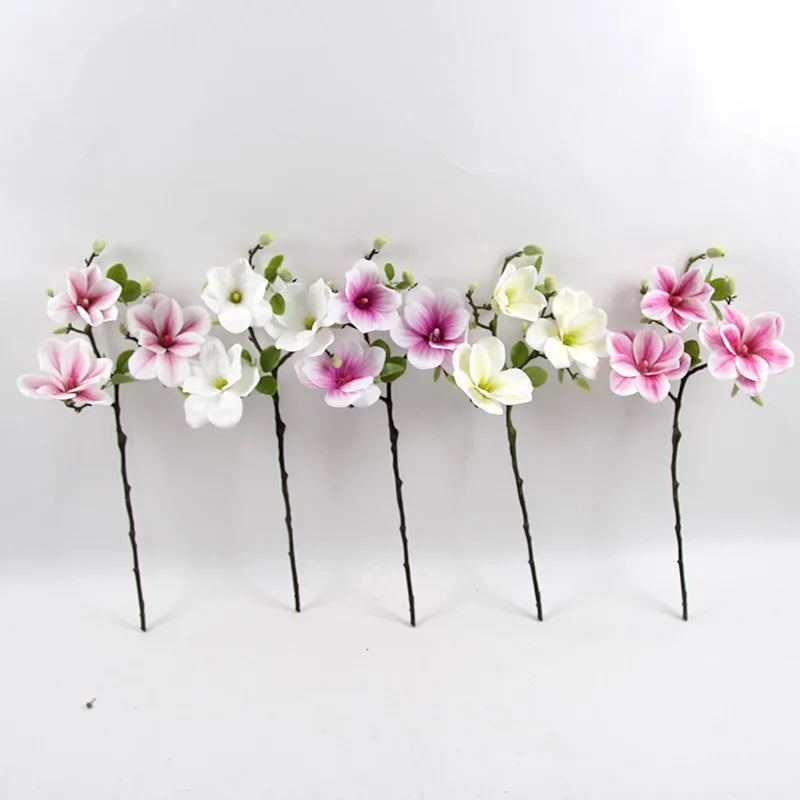 têtes de fleurs artificielles de magnolia pour décoration de mariage et fête - vue 7 sur 11