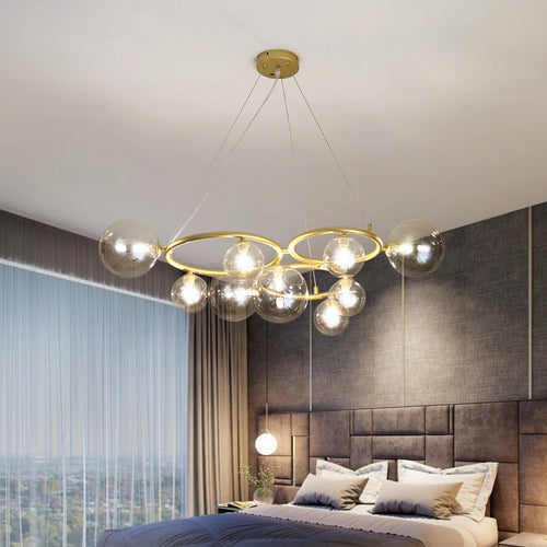 lustre nordique à bulles suspendu pour décoration intérieure - vue 3 sur 10