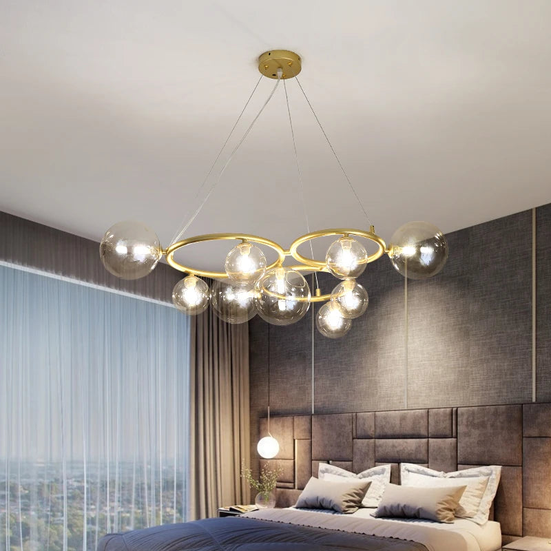 lustre nordique à bulles suspendu pour décoration intérieure - vue 3 sur 10