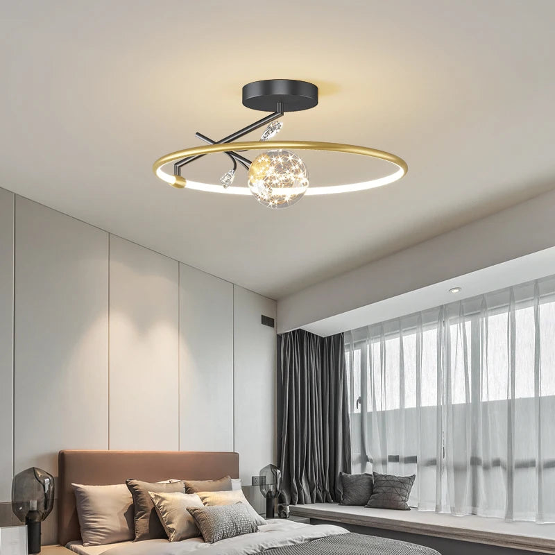 plafonnier en verre cristal design moderne pour intérieur élégant - vue 4 sur 8