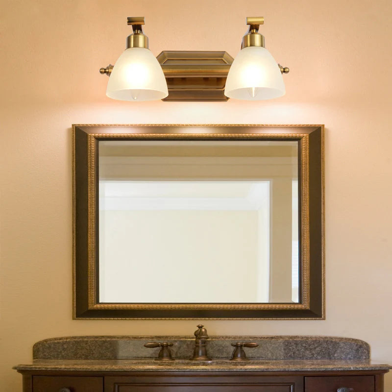 applique murale vintage led avec abat-jour en verre bronze - vue 5 sur 19