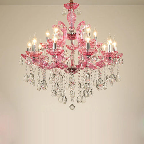 lustre moderne en fer et cristal de verre art déco éclairage suspendu - vue 5 sur 9
