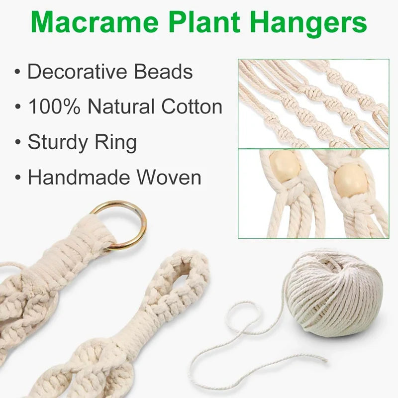suspension macramé pour plantes et décoration murale naturelle - vue 11 sur 20