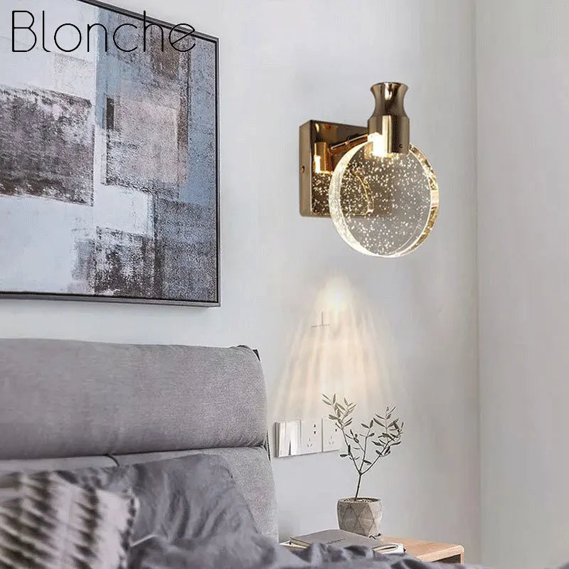 applique murale moderne en cristal avec éclairage créatif - vue 5 sur 7