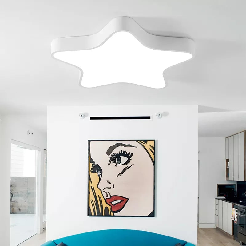 plafonnier led forme étoile moderne décoratif - vue 3 sur 11