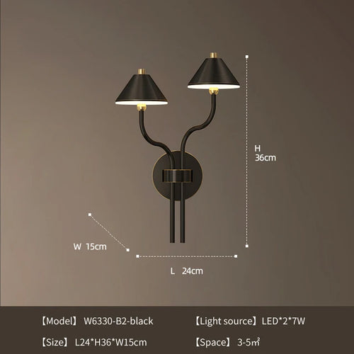 applique murale à led en forme de champignon en cuivre moderne - vue 11 sur 10