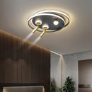 Lustre Led moderne lumières pour salon chambre étude salle éclairage or noir lampes luminaires Dimmable avec lustre de projecteur