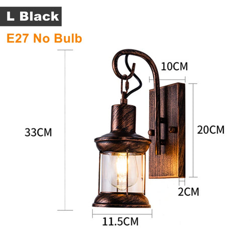applique murale led rustique en fer vintage pour intérieur et extérieur - vue 18 sur 23