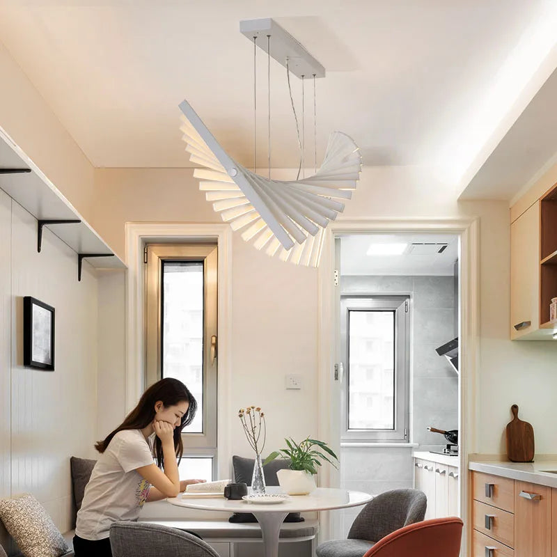 Lustre LED moderne éclairage loft nordique noir/blanc lampes suspendues salon maison déco suspension lampe restaurant Bar luminaires - vue 3 sur 10