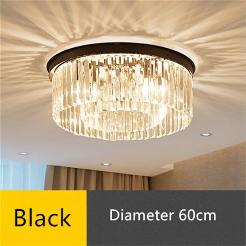 plafonnier moderne en cristal pour décoration intérieure élégante - vue 5 sur 6