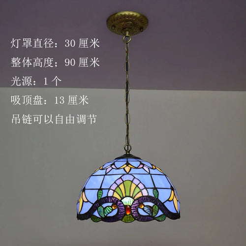 suspension baroque en verre teinté pour intérieur élégant - vue 10 sur 15