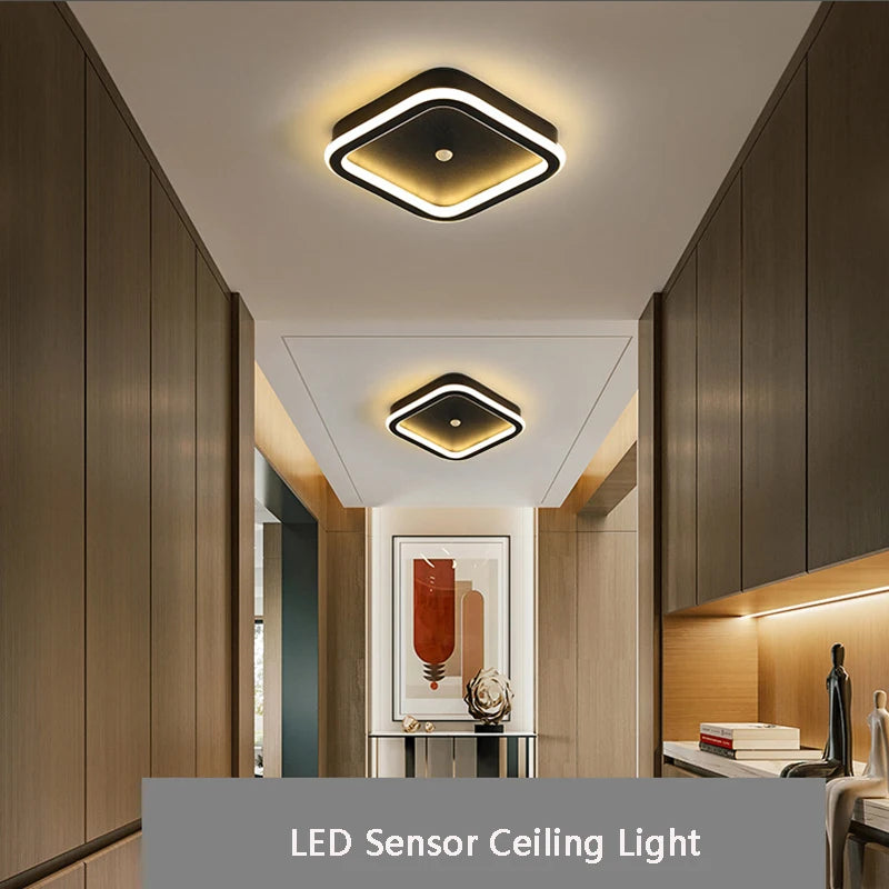 plafonnier led à induction avec capteur de mouvement pour intérieur - vue 5 sur 12