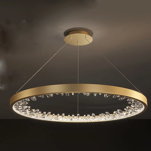 lustre design en cristal lumineux pour décoration moderne intérieure - vue 5 sur 20