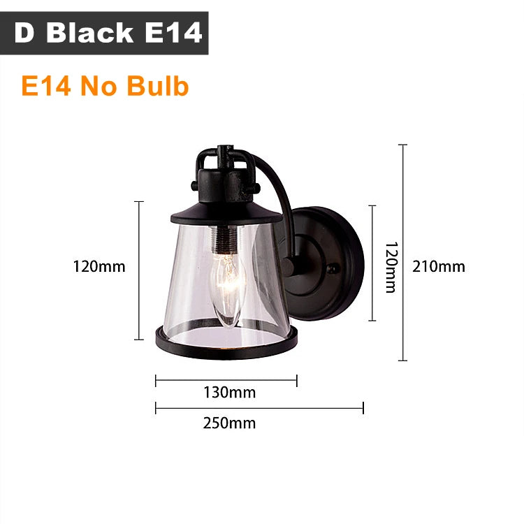 applique murale led rustique en fer vintage pour intérieur et extérieur - vue 13 sur 23
