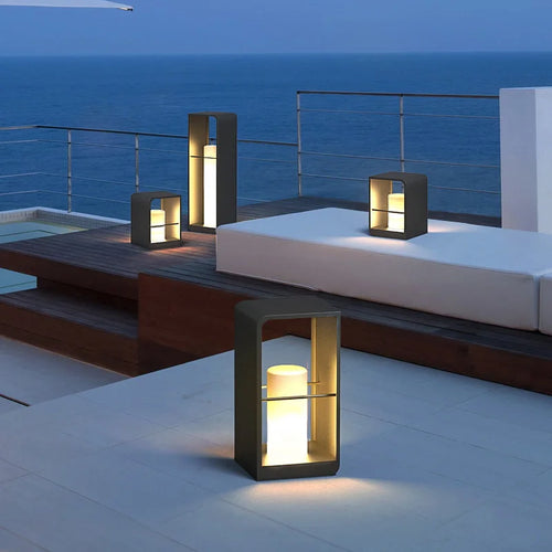 lampe de jardin solaire à led avec télécommande étanche pour extérieur - vue 3 sur 8