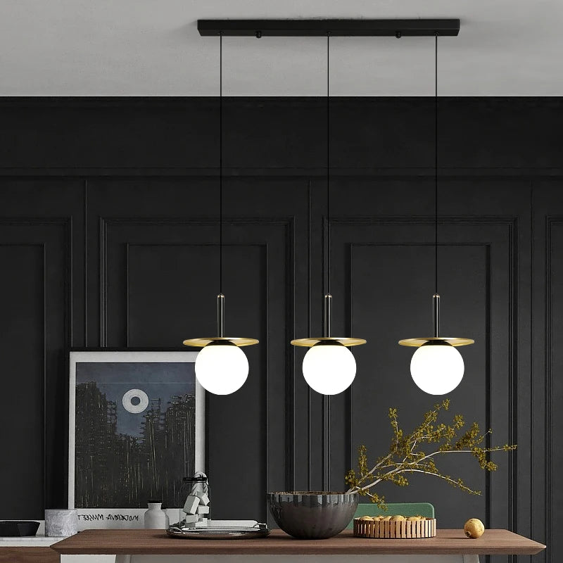 lustre moderne en verre pour un style nordique élégant - vue 6 sur 9