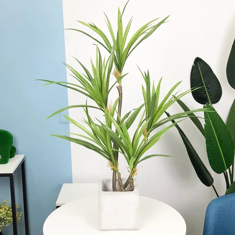 plantes artificielles dracaena arbre tropical en pot décoration intérieure - vue 3 sur 10