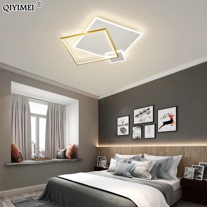 Plafonnier Fer forgé acrylique moderne LED lumières salon salle à manger chambre allée - vue 5 sur 14