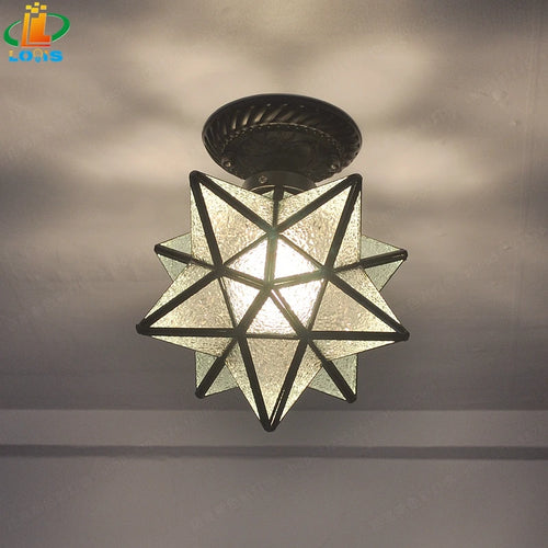 plafonnier pentagramme moderne éclairage étoile pour couloir ou entrée - vue 4 sur 8
