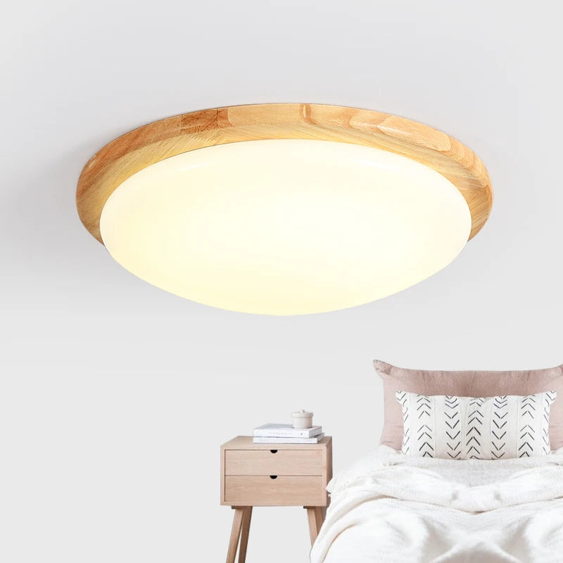 plafonnier led en bois massif avec luminosité variable pour intérieur - vue 6 sur 9