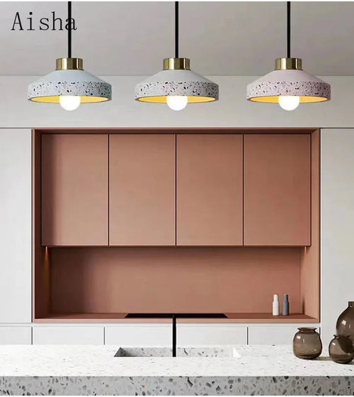 suspension vintage en ciment pour bar et café - vue 3 sur 14