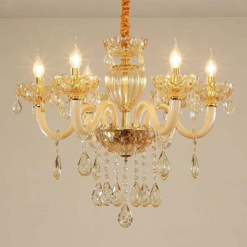 lustre en cristal européen créatif pour ambiance luxueuse - vue 3 sur 5