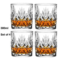 Verres a whisky lot de 4 design texture
