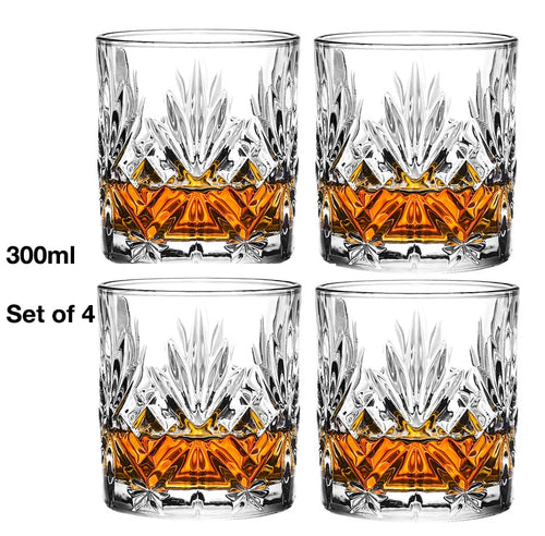 Verres a whisky lot de 4 design texture