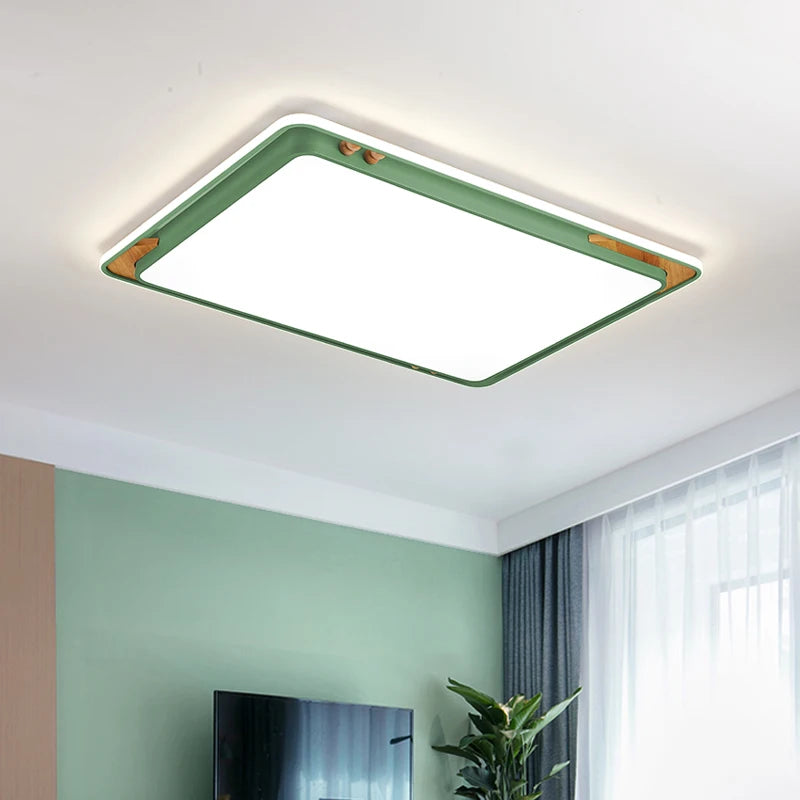 plafonniers contemporains macaron rectangle éclairage intérieur décoration - vue 4 sur 15