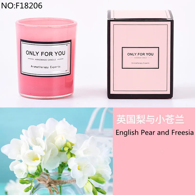 bougie parfumée romantique en cire de soja artisanale avec huiles essentielles - vue 13 sur 26
