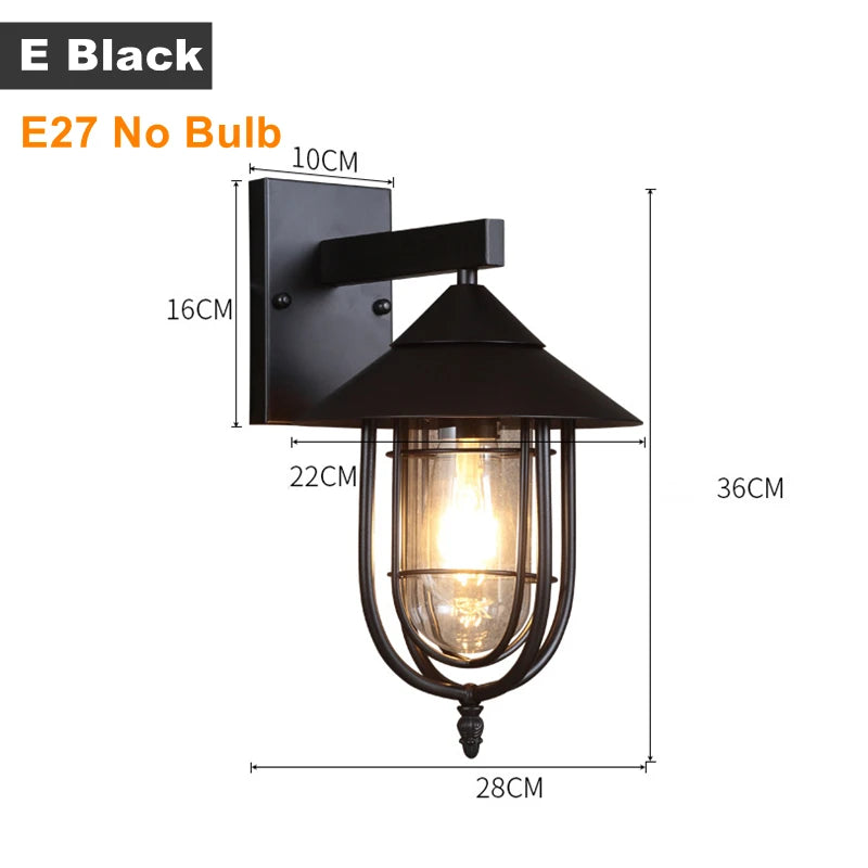 applique murale led rustique en fer vintage pour intérieur et extérieur - vue 12 sur 23