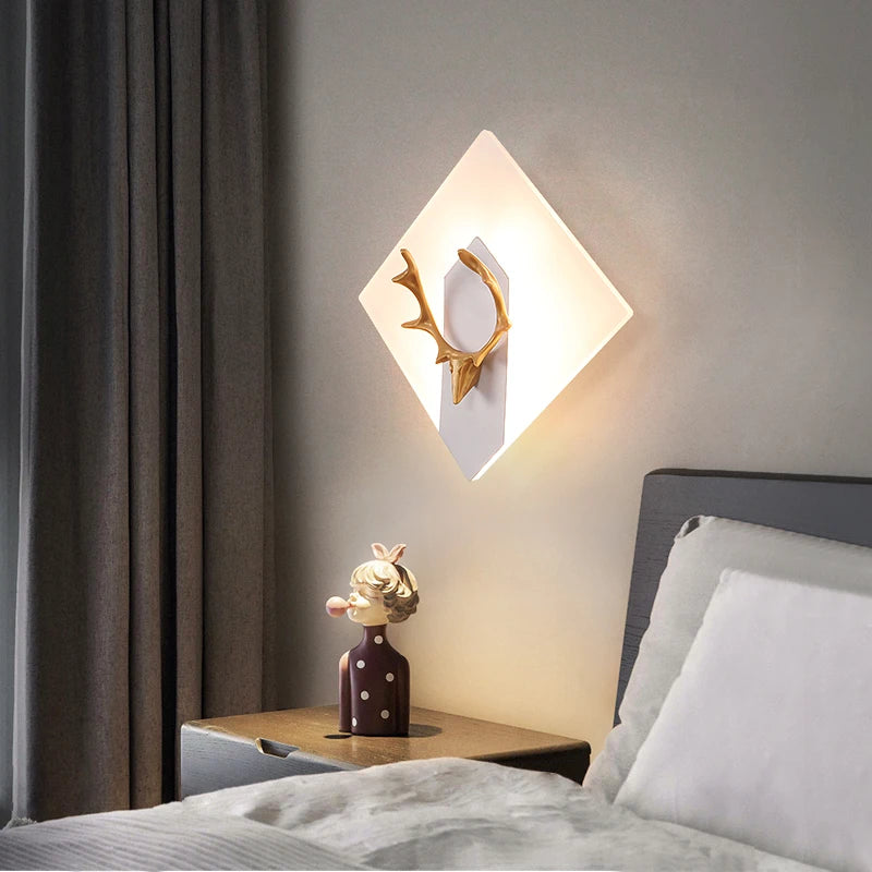 applique murale led moderne en fer et acrylique décorative - vue 4 sur 10
