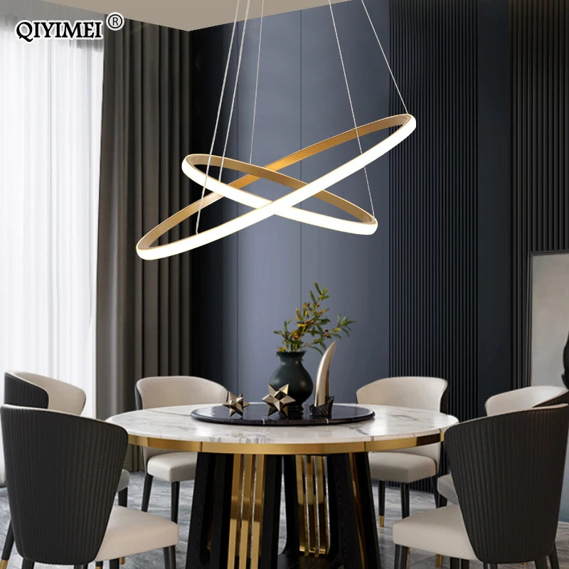 lampe led suspendue en aluminium luminaire décoratif d'intérieur nouveau