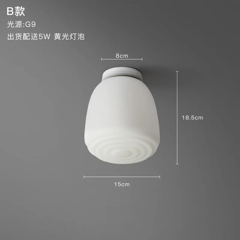 plafonnier en verre nordique design suspendu pour intérieur moderne - vue 8 sur 8