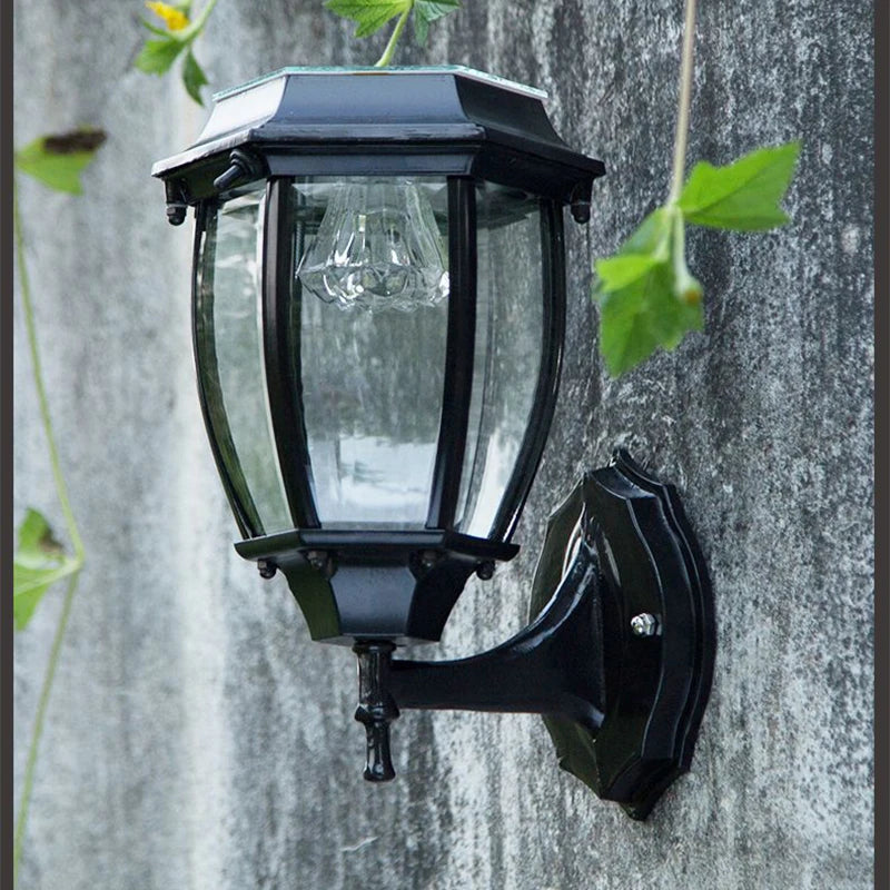 Applique murale solaire LED applique extérieure cour lumière villa solaire alimenté étanche IP55 décor de jardin éclairage clôture