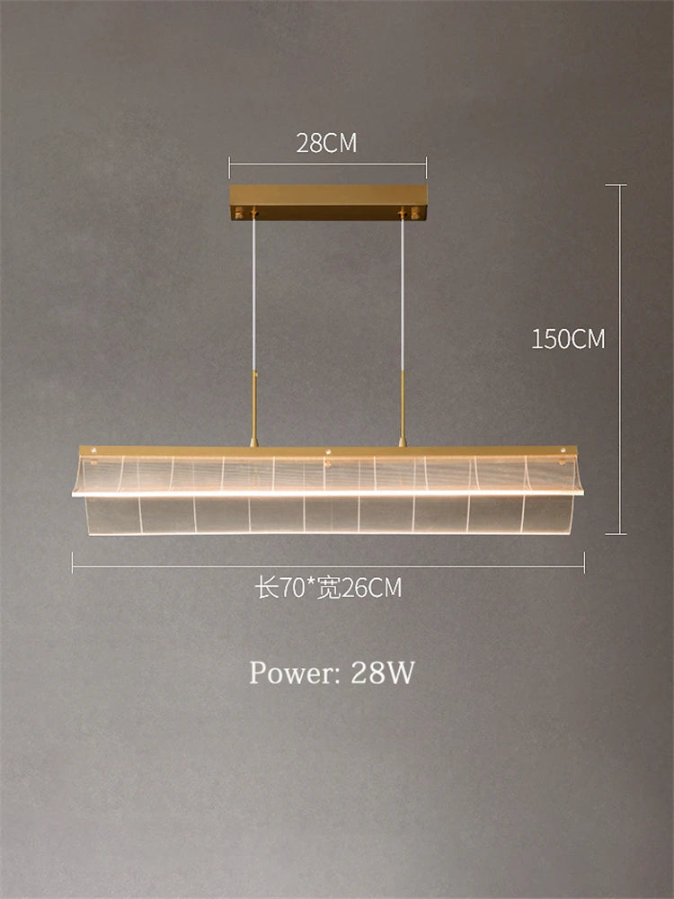 lustre moderne en cuivre suspension éclairage intérieur design - vue 7 sur 7