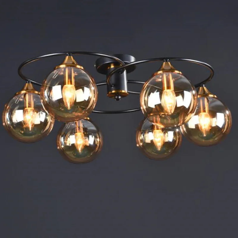 suspension en verre créative pour décoration intérieure minimaliste